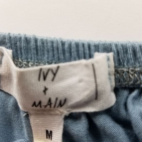 Ivy & Main off-shoulder blue crop top - Picture 4 of 4